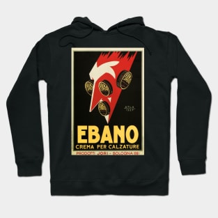 Ebano Leather Cream Art Deco Advertisement Vintage Italy Advertising Hoodie